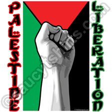 palestine t-shirt flag and fist