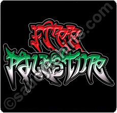 palestine graffiti t-shirt