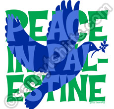 peace in palestine t-shirt with dove