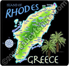 map of rhodes t shirt