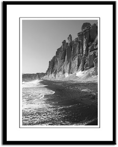 vlychada beach santorini framed print