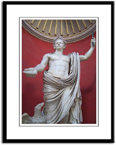 rome framed print of Claudius as Jupiter