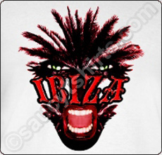 ibiza t shirt with crazy mask