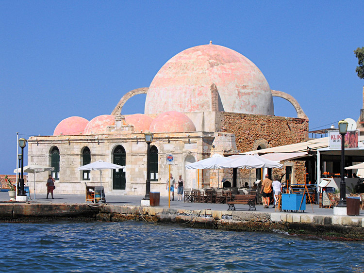 chania harbor domed building
