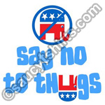 say no to thugs t shirt