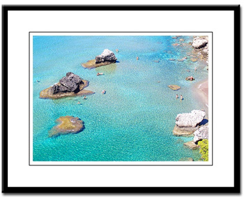 beach in corfu greece framed print